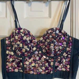 Akira jeweled corset